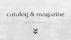 Katalog & Dergi Tasarımlarım
