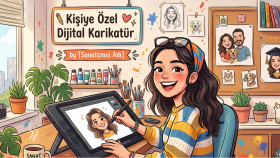 Kişiye Özel Dijital Çizim Karikatür