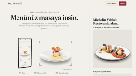 Restoranlar için AR / 3D QR Menü Platformu