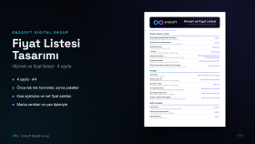 Endsoft — Hizmet ve Fiyat Listesi Tasarımı