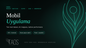 react native ile ios ve android mobil uygulama geliştiririm
