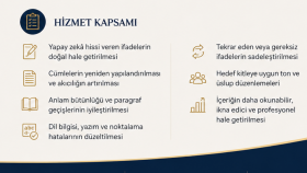 yapay zeka içeriklerini en doğal şekilde revize edebilirim