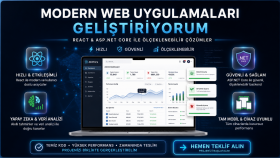 React ve ASP.NET Core ile özel web sitesi kodlarım