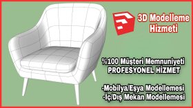 size profesyonel Sketch Up 3Boyutlu modelleme yaparım