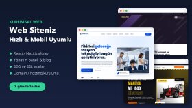 kurumsal web sitenizi modern ve mobil uyumlu geliştiririm