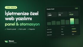 işletmenize özel web tabanlı yazılım geliştiririm
