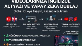 videolarınıza İngilizce altyazı ve dublaj yapabilirim