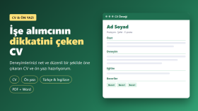 işe alımcıların dikkatini çeken CV ve ön yazı hazırlarım