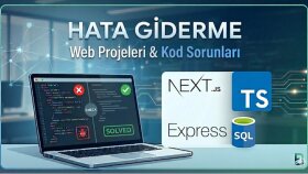 web projelerinizdeki tüm hataları ve sorunları giderebilirim