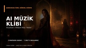 şarkınız için sinematik ai müzik klibi hazırlarım