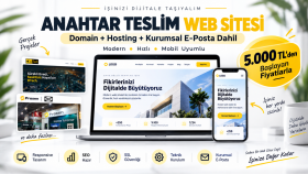 domain ve hosting dahil anahtar teslim web sitesi yaparım