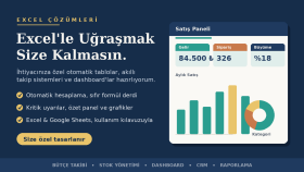 ihtiyacınıza özel profesyonel excel tablosu hazırlarım