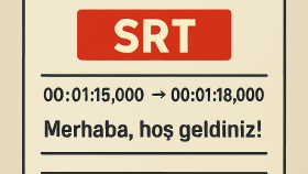 ses ve videoları srt dosyası olarak hazırlayabilirim