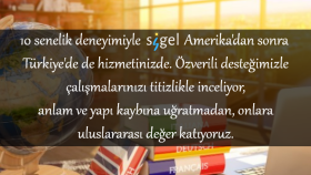 İngilizce, Almanca, Fransızca ve Arapça Dillerine Çeviri