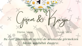 Düğün Davetiyesi Örneği 
