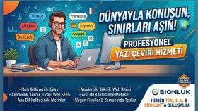 profesyonel İngilizce Türkçe çeviri, metin yazarlığı yaparım