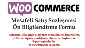 Woocommerce Mesafeli Satış Sözleşmesi Eklentisi