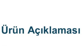 Ürün Açıklaması Metni Örneği