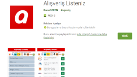 Android Uygulaması - Alışveriş Listeniz