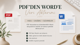 özenli şekilde PDF'den  Word'e veri aktarımı yaparım