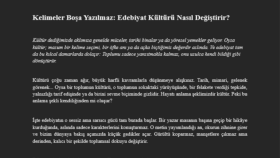 Edebiyat Kültürü Nasıl Değiştirir?