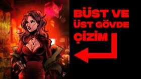 büst ve üst gövde illüstrasyonu çizerim