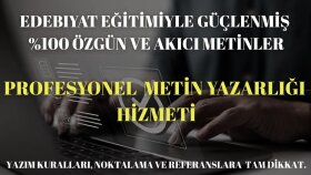 talep edilen konuda özgün ve profesyonel içerikler yazarım