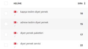 Diyet Yemek - SEO Çalışması