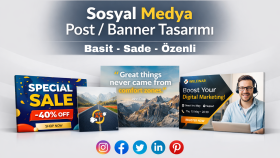 basit ve profesyonel sosyal medya tasarımları hazırlarım