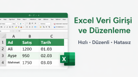 Excel veri girişi ve düzenlemenizi hızlı ve hatasız yaparım
