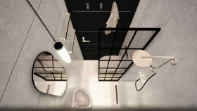 Mini Banyo 3D & Render Çalışması