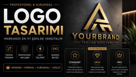 profesyonel, modern ve kurumsal logo tasarımı yapıyorum