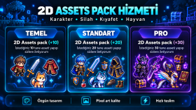 sizler için 2d Assets pack hazırlayabilirim