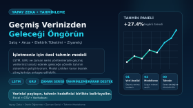 geçmiş verinizden geleceği öngören tahmin modeli kurabilirim
