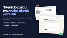 PHP ve jQuery sitenizdeki hataları bulup düzeltirim