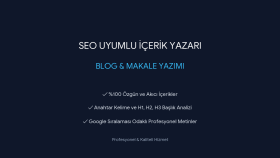 web siteleriniz için SEO uyumlu blog içerikleri yazabilirim