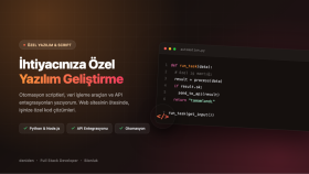size ihtiyacınıza özel yazılım geliştirebilirim