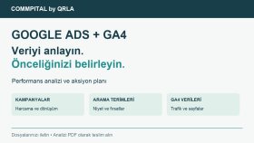 Google Ads ve GA4 verilerinizi analiz edip raporlarım