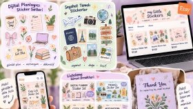 Etsy mağazanız için sticker koleksiyonu tasarlarım