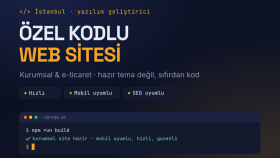 kurumsal ve e-ticaret için özel kodlu web sitesi yaparım