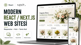 modern React ve Next.js web siteleri geliştiririm