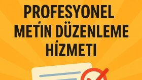 metin düzenleme ve redaksiyon yaparım