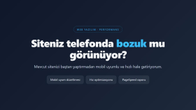 web sitenizi mobil uyumlu ve hızlı hale getirebilirim