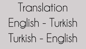 İngilizce Türkçe çeviri yapıyorum