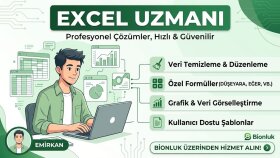çok sekmeli ve dinamik grafikli Excel şablonları tasarlarım