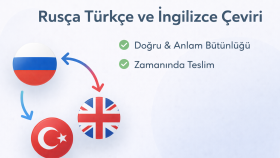 Rusça Türkçe ve İngilizce çeviri yaparım