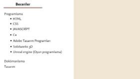 sizin için özgeçmiş (Cv) oluşturabilirim