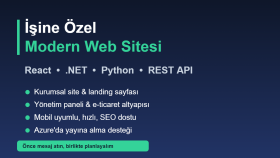 React ve .NET ile işine özel modern web sitesi geliştiririm