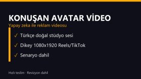 yapay zeka avatarıyla Türkçe reklam videosu yapabilirim