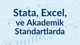 verilerinizi Stata ve Excel ile analiz edip raporlarım